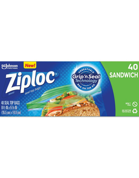 Ziploc Sandwich Bags (40 Count)