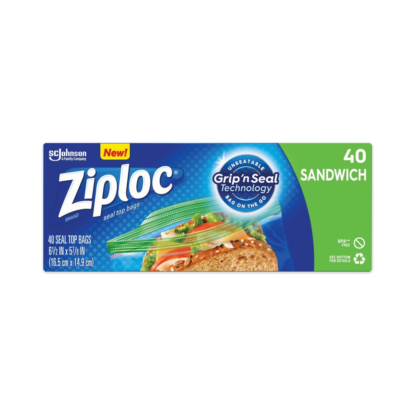 Ziploc Sandwich Bags (40 Count)