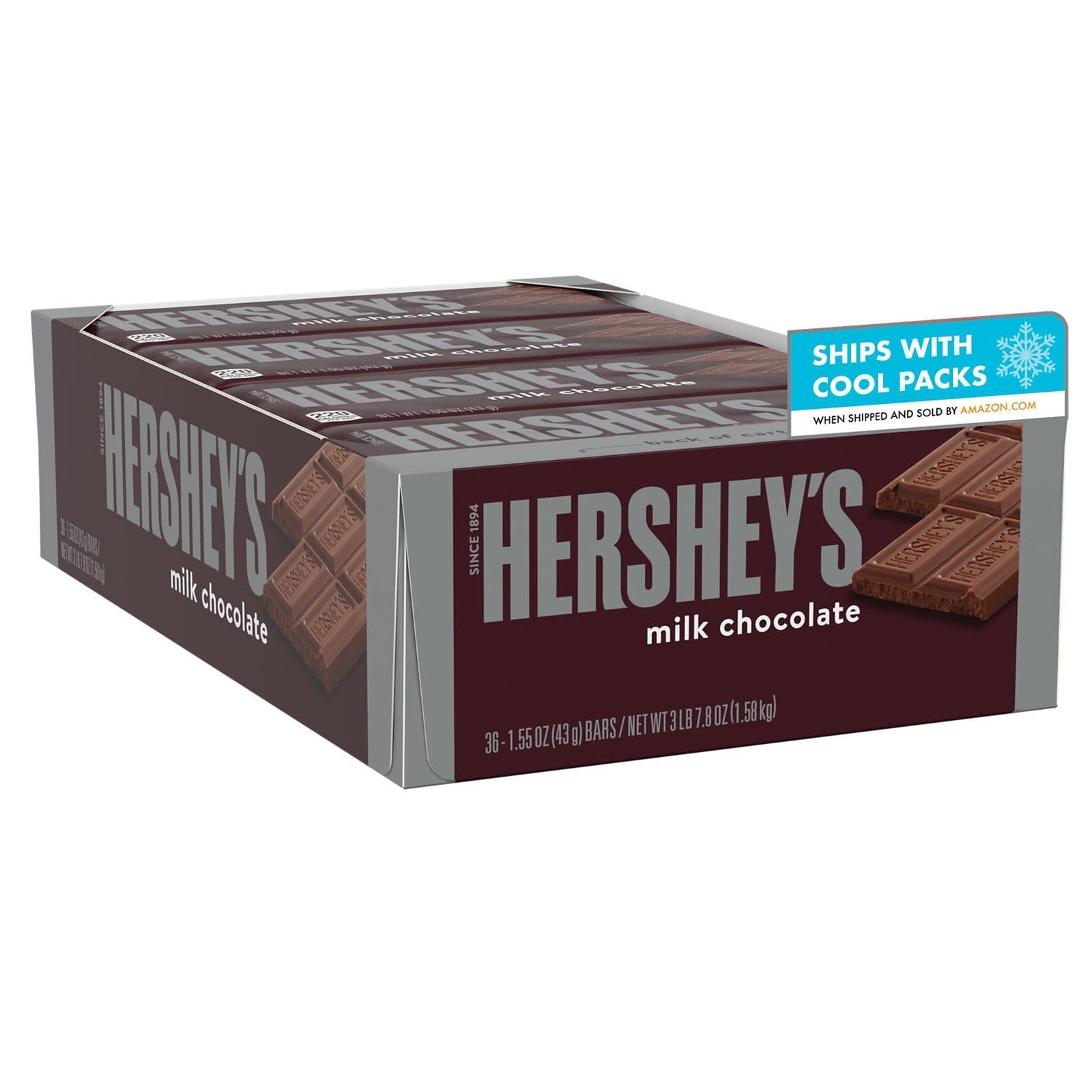 Hershey's Milk Chocolate Bars (1.55 oz, 36 Count)
