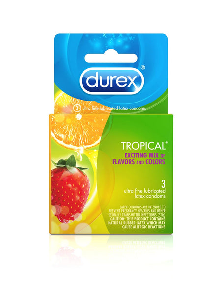 Durex Tropical Flavored Condoms (3 Count, 6 Pack)