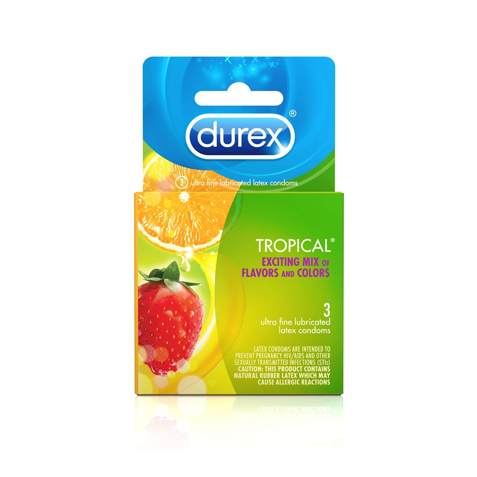 Durex Tropical Flavored Condoms (3 Count, 6 Pack)