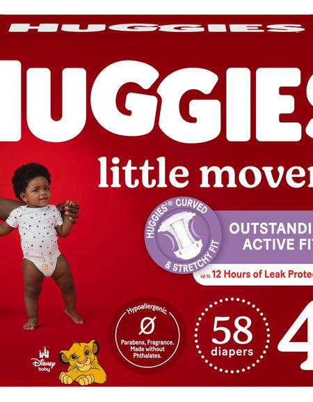 Huggies Diapers Little Movers Size 4 (58 ct)
