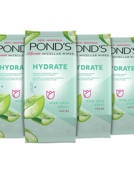 POND'S Micellar Makeup Remover Wipes Aloe (25 ct, 4-pack)