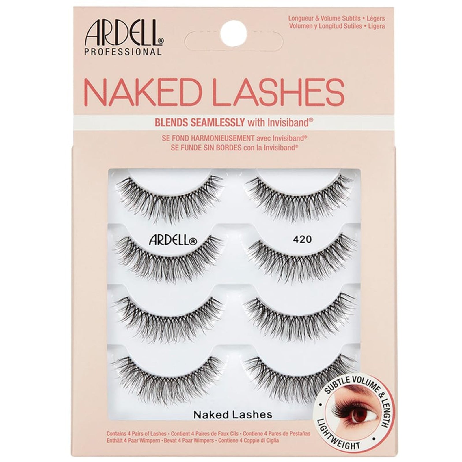 Ardell Naked Lashes 420 Multipack, 4 Pairs