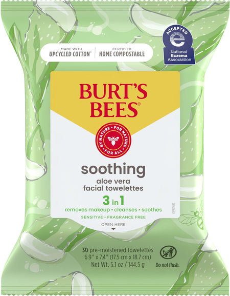Burt's Bees Face Wipes Aloe Vera (30 Count)