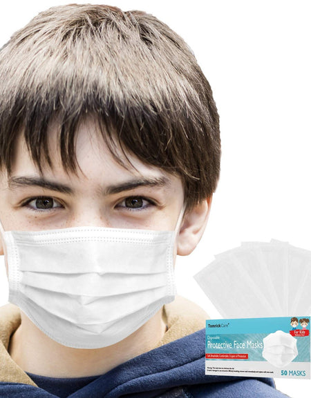 TomrickCare Kids Disposable Face Masks (50 Pack)