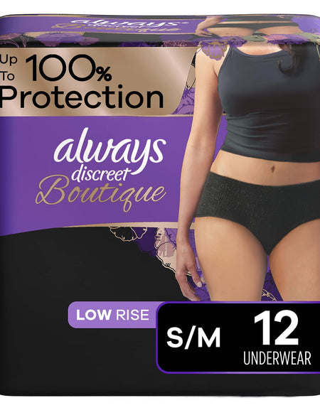 Always Discreet Incontinence Underwear S/M (12 Count)