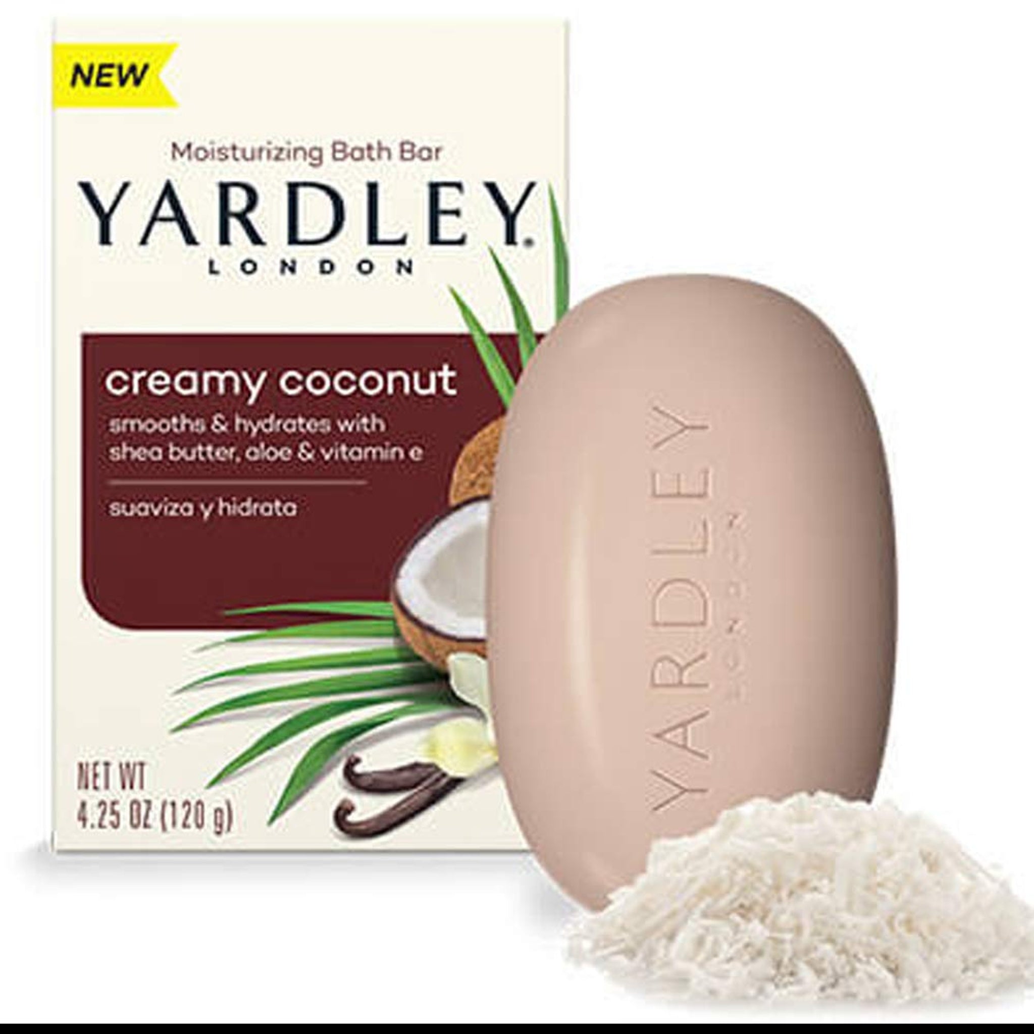Yardley Bath Bar Creamy Coconut (4.25 oz, 12 Pack)