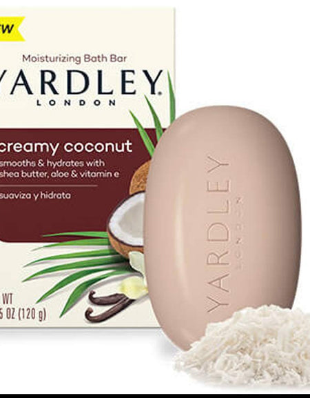 Yardley Bath Bar Creamy Coconut (4.25 oz, 12 Pack)