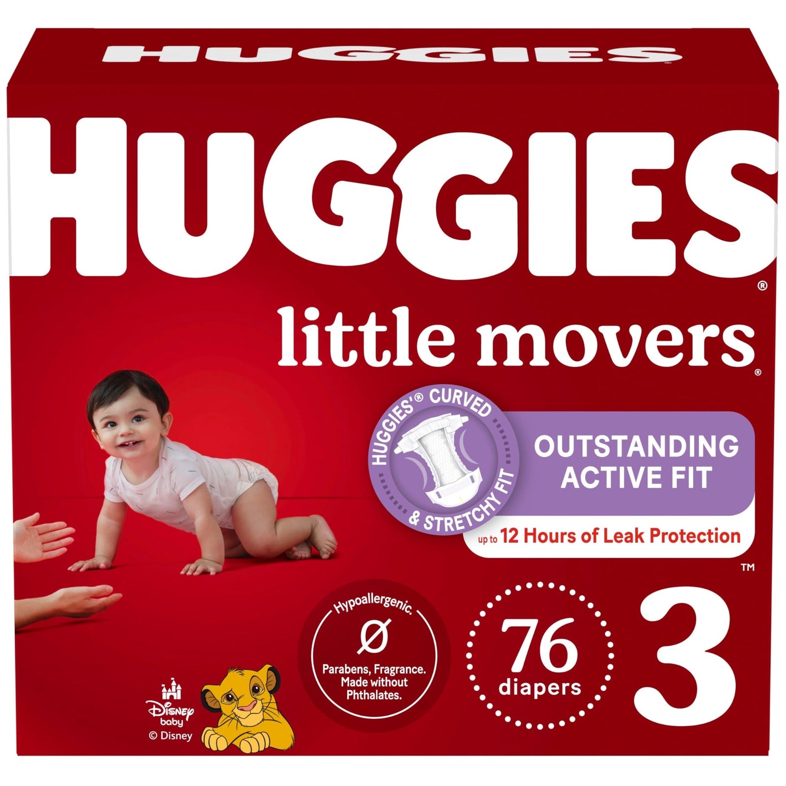 Huggies Little Movers Diapers Size 3 (76 Count)