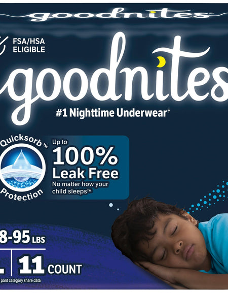 Goodnites Boys' Underwear Size L (11 Count)