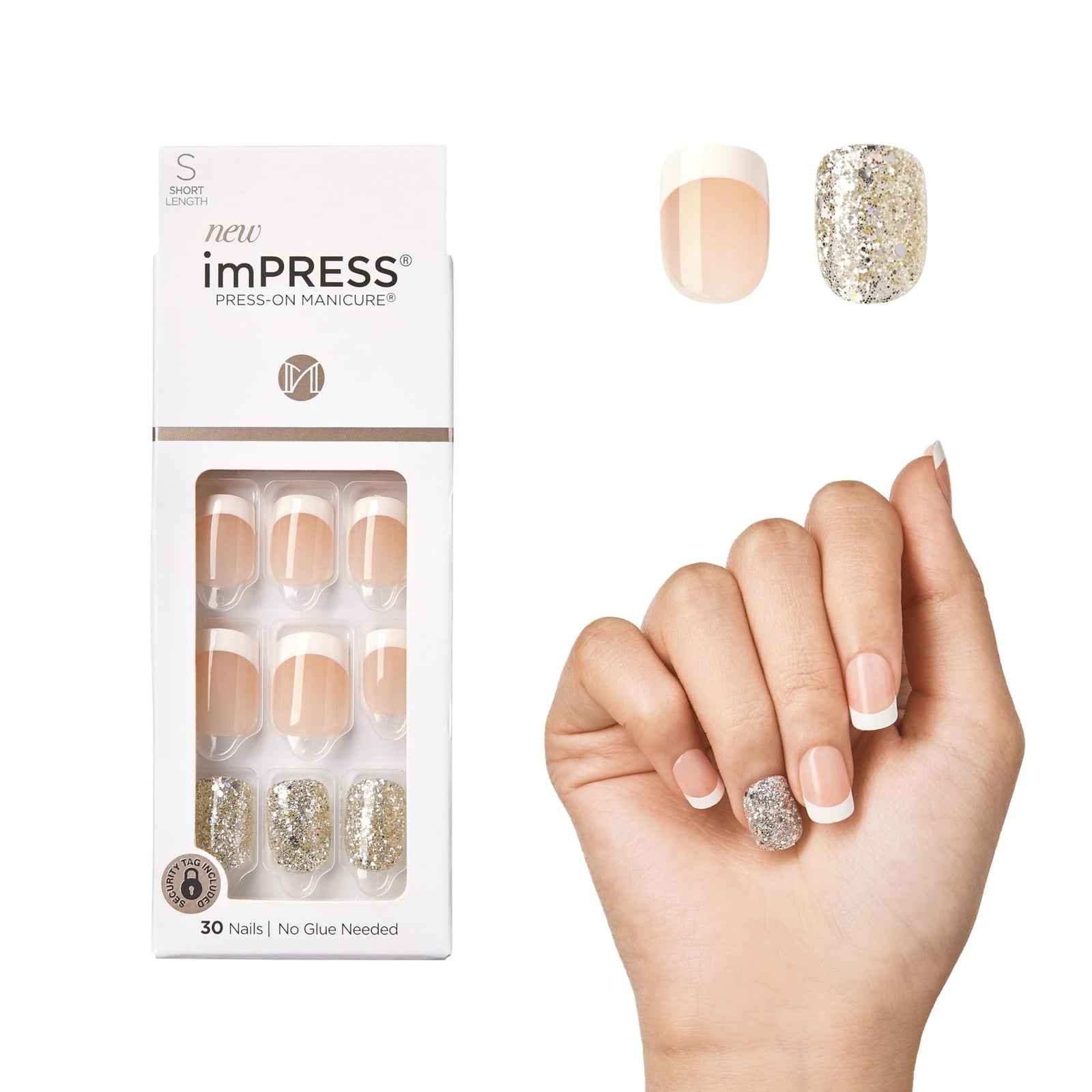 Kiss imPRESS Nails Time Slip Short (30 Nails)