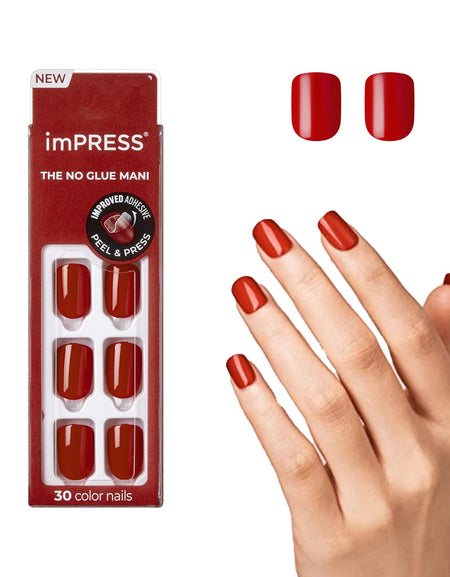 Kiss imPRESS Nails Reddy or Not Squoval (30 Nails)
