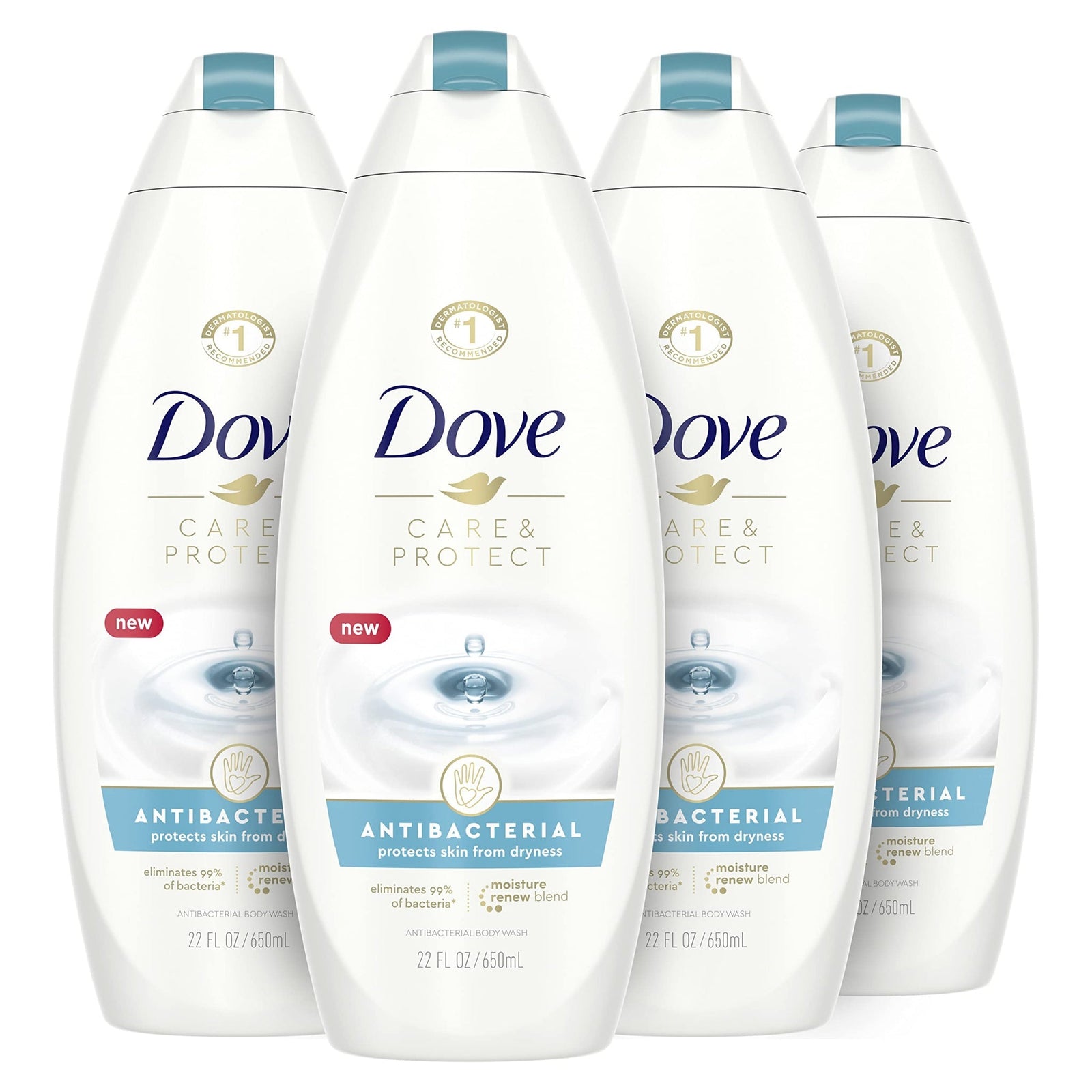 Dove Body Wash Antibacterial (22 oz, 4-pack)