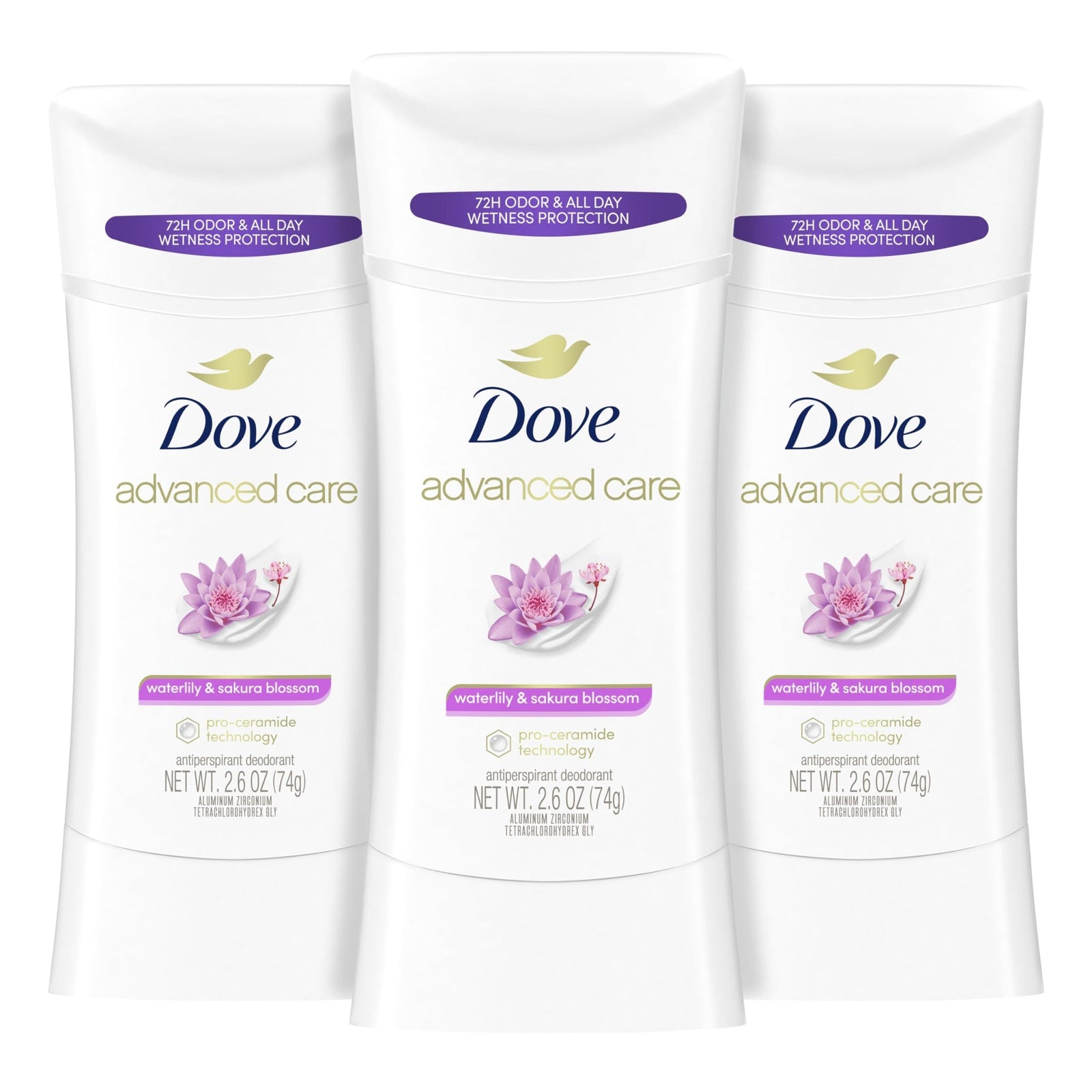 Dove Antiperspirant Deodorant Waterlily & Sakura (3 ct)