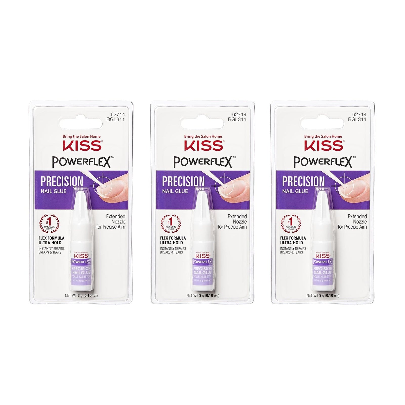 Kiss Powerflex Nail Glue (0.10 oz, 3-pack)