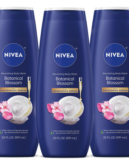 Nivea Botanical Blossom Body Wash (20 oz, 3 Pack)