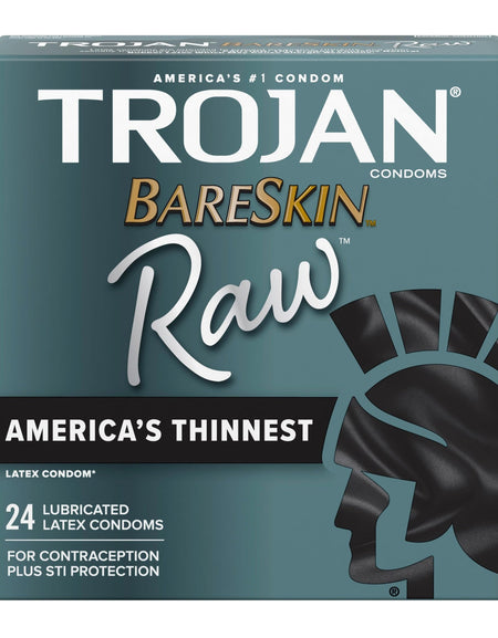 Trojan BareSkin Raw Ultra Thin Condoms (24 Count)