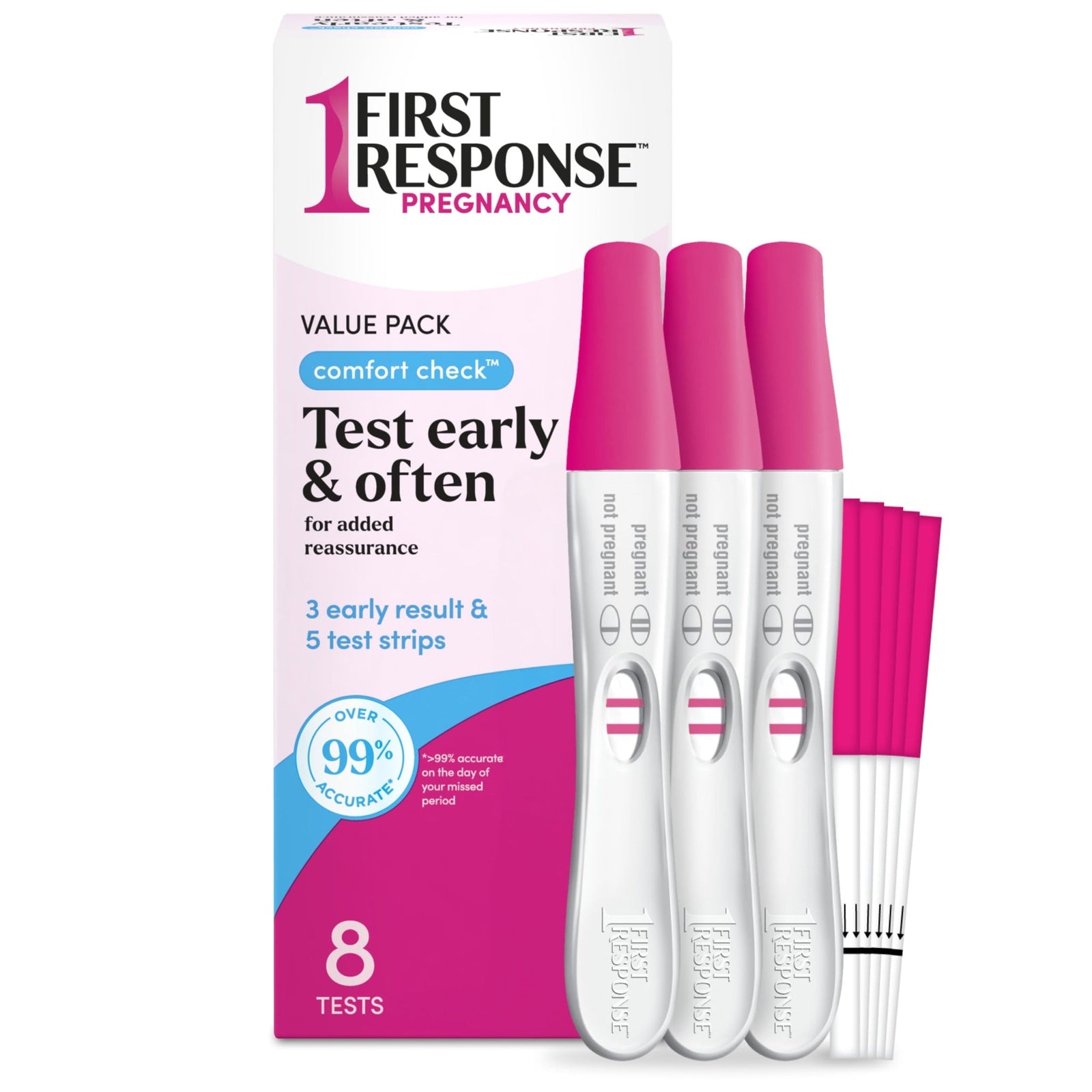 First Response Comfort Check Pregnancy Test (8 Count)