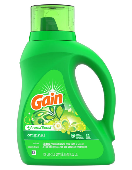 Gain Liquid Laundry Detergent (46 oz, 6 Pack)
