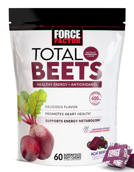 Force Factor Total Beets Soft Chews (60 Count)