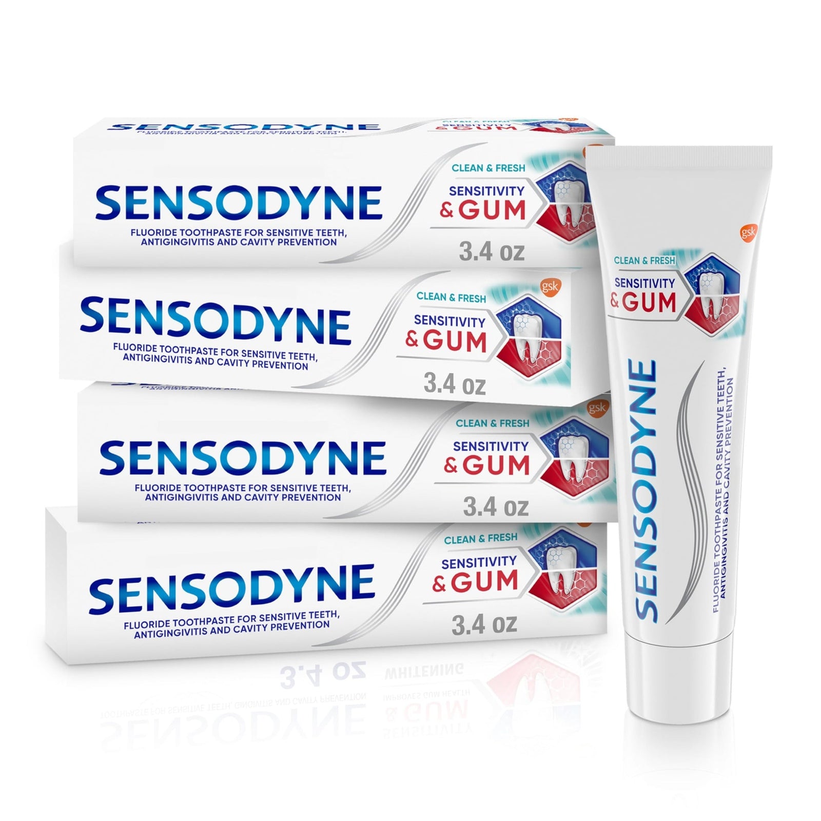 Sensodyne Sensitivity & Gum Toothpaste (3.4 oz, 4 Pack)
