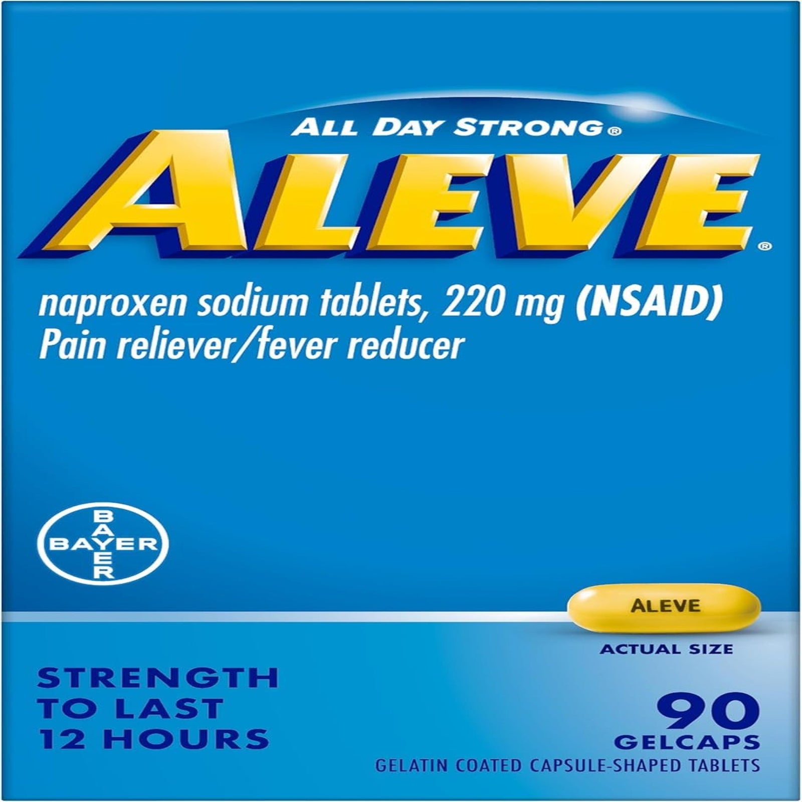 Aleve Pain Reliever Gelcaps (90 Count)