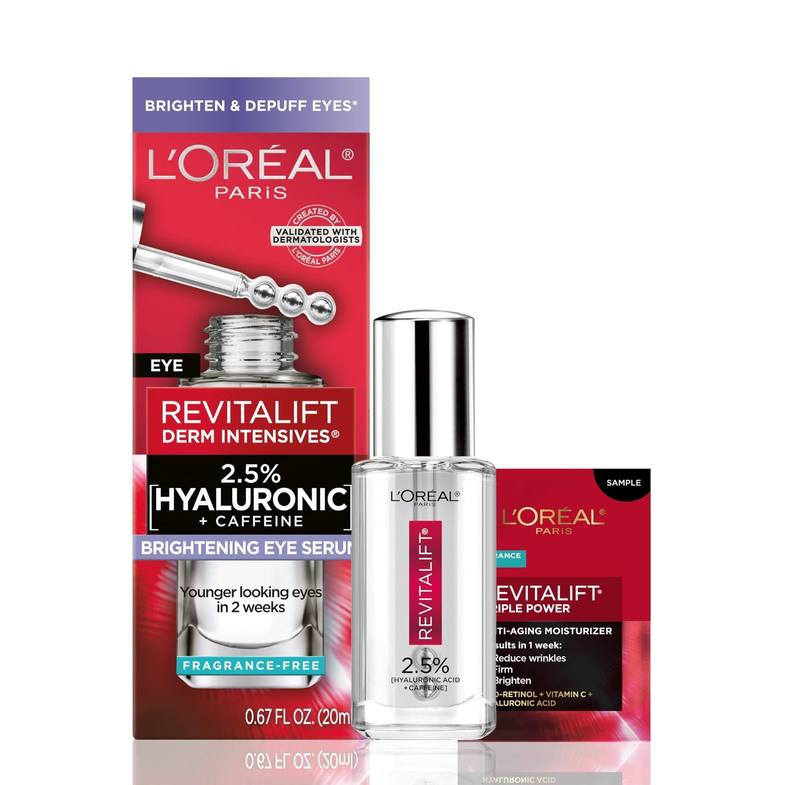 L'Oreal Revitalift Eye Serum + Moisturizer Sample (0.67 oz)