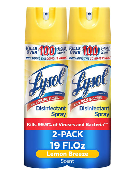 Lysol Disinfectant Spray Lemon Breeze (19 oz, 2-pack)