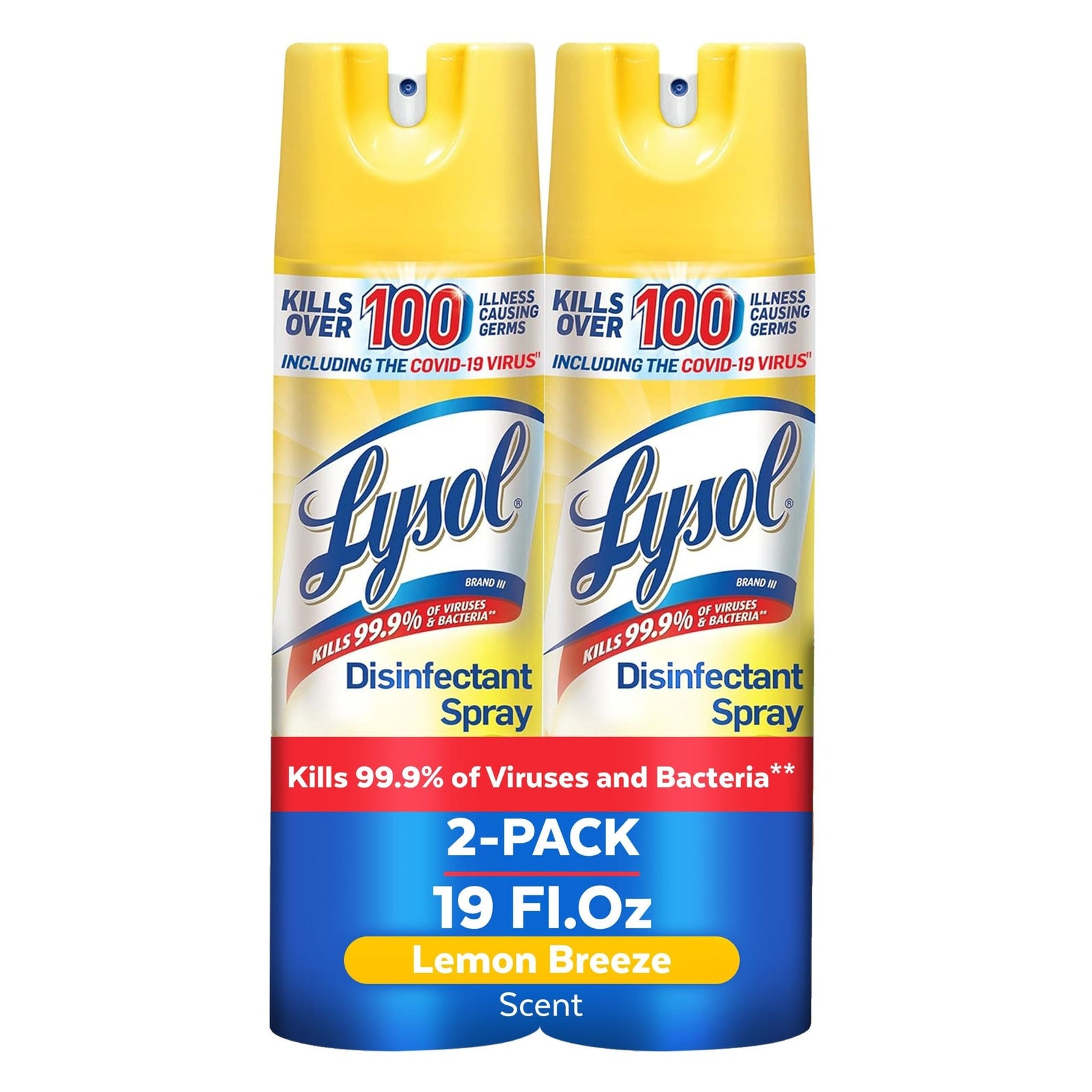 Lysol Disinfectant Spray Lemon Breeze (19 oz, 2-pack)