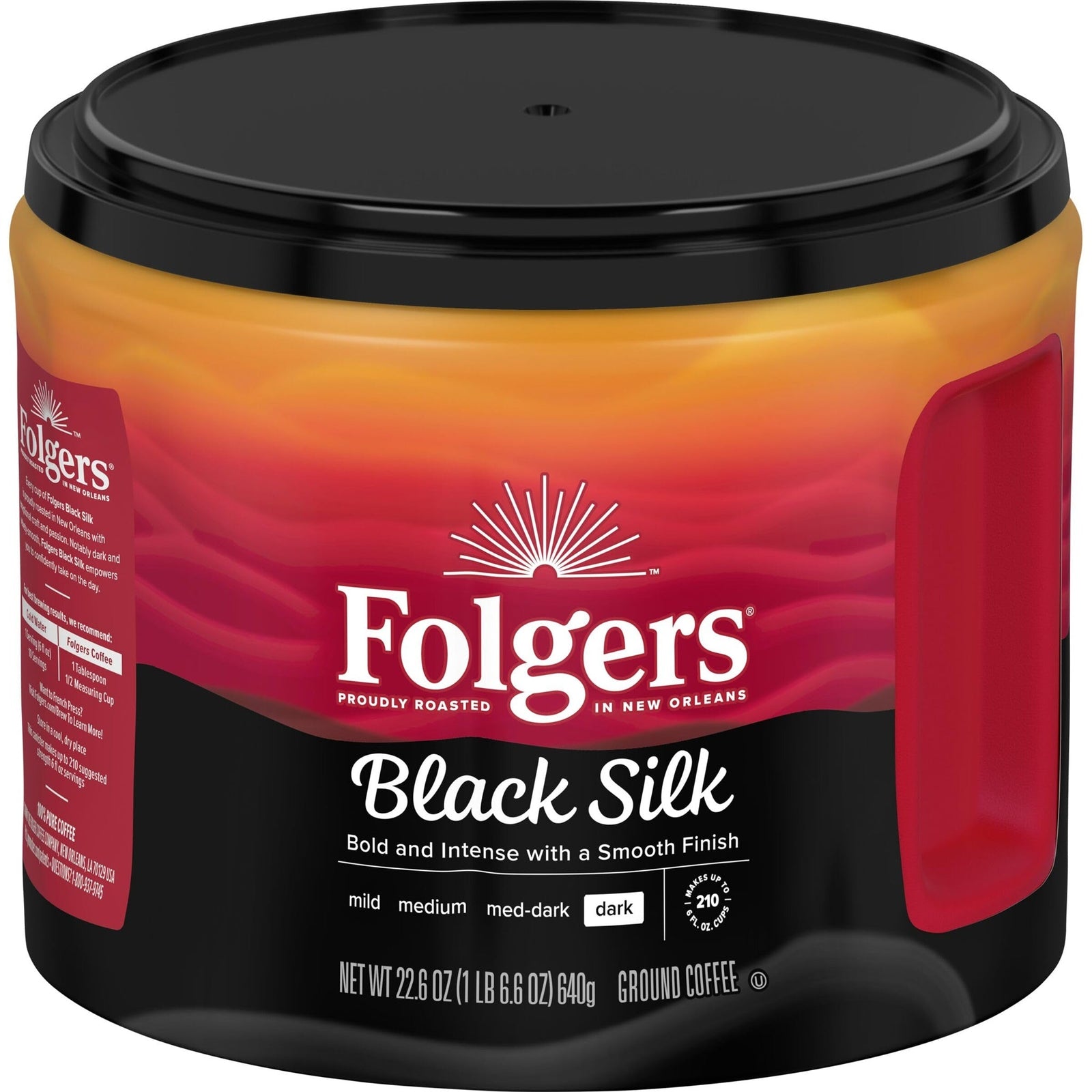 Folgers Black Silk Dark Roast Ground Coffee (22.6 oz)