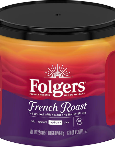 Folgers French Roast Ground Coffee (22.6 oz)