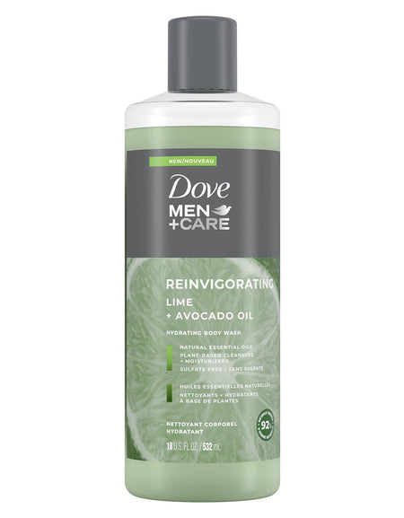 Dove Men+Care Lime & Avocado Body Wash (18 oz)