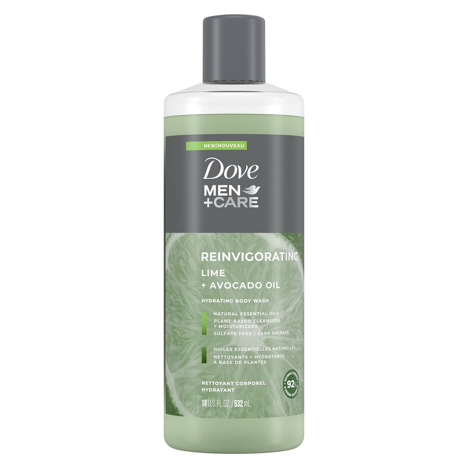 Dove Men+Care Lime & Avocado Body Wash (18 oz)