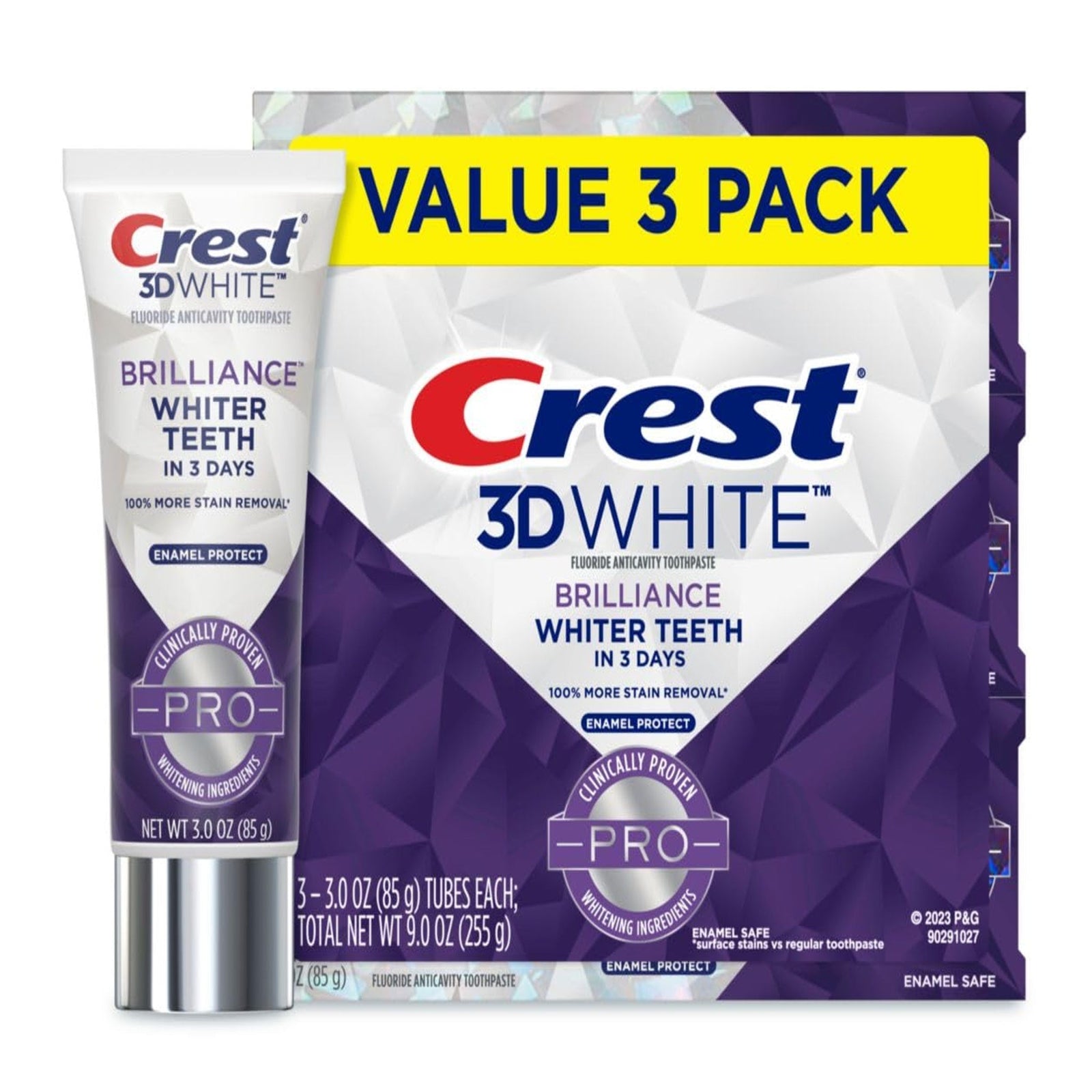 Crest 3D White Brilliance Toothpaste (3 oz, 3-pack)