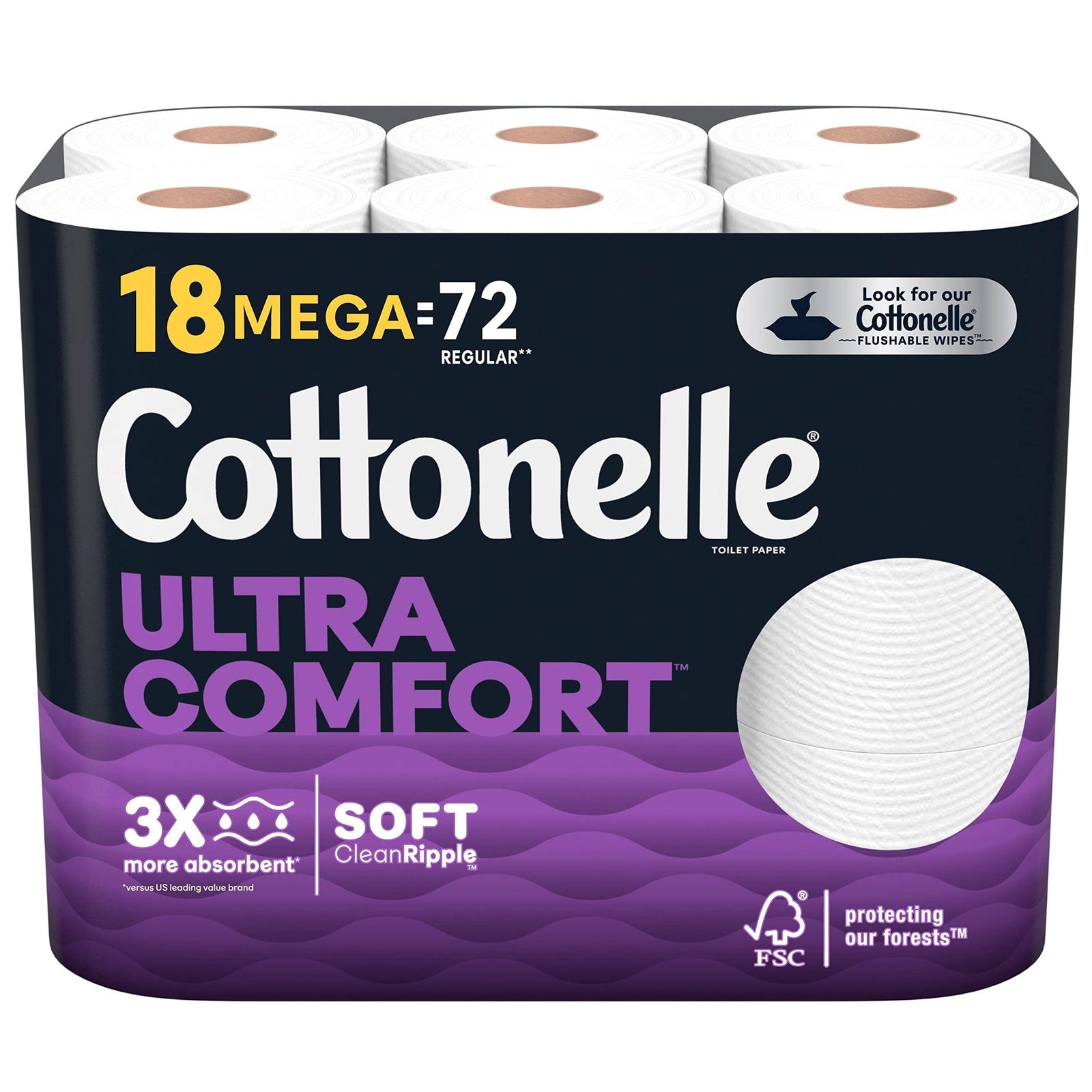Cottonelle Ultra Comfort Toilet Paper (18 Mega Rolls)