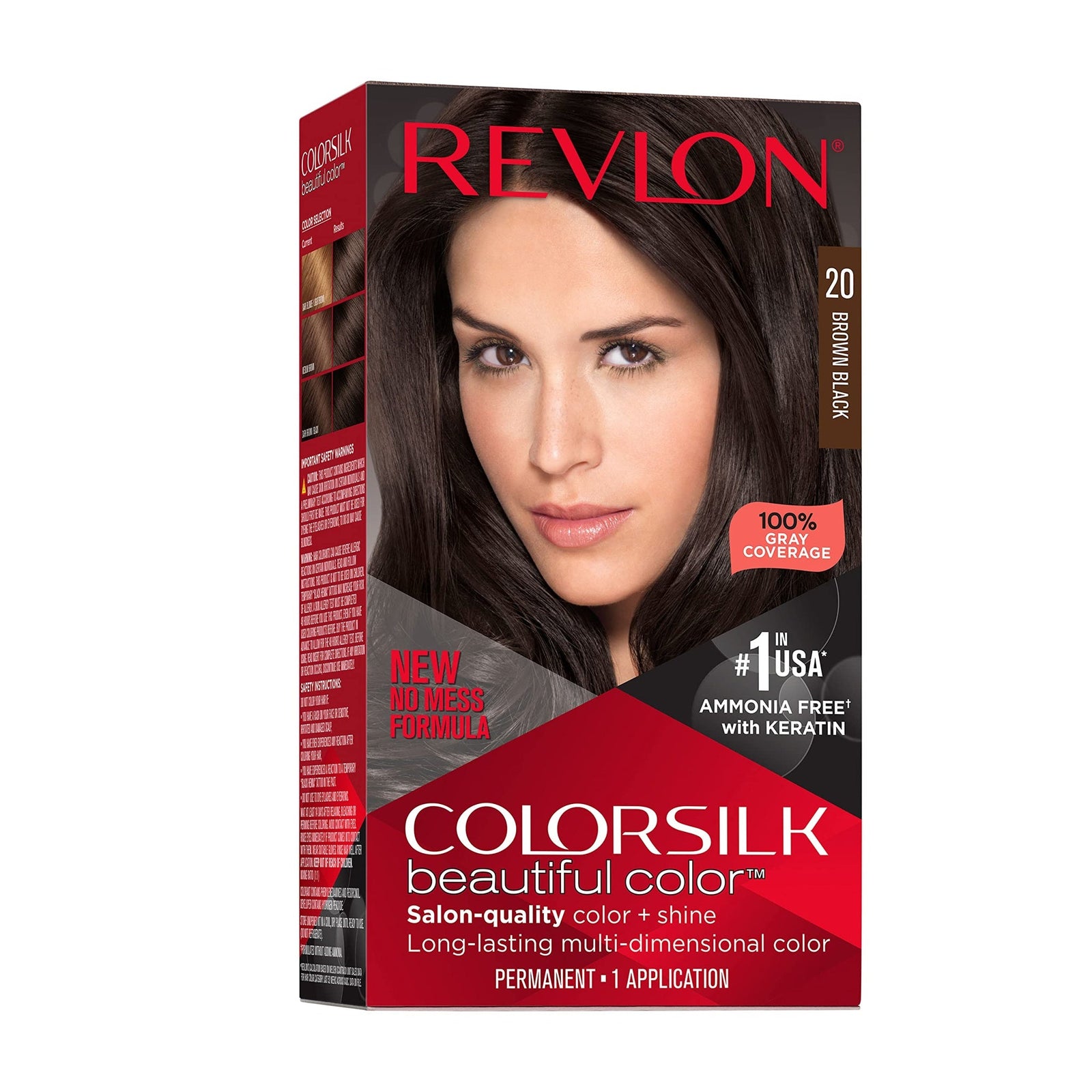 Revlon Colorsilk Hair Color Brown Black (1 Pack)