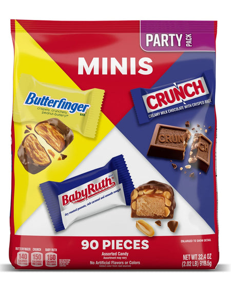 Butterfinger, Crunch, Baby Ruth Minis (90 Pack)