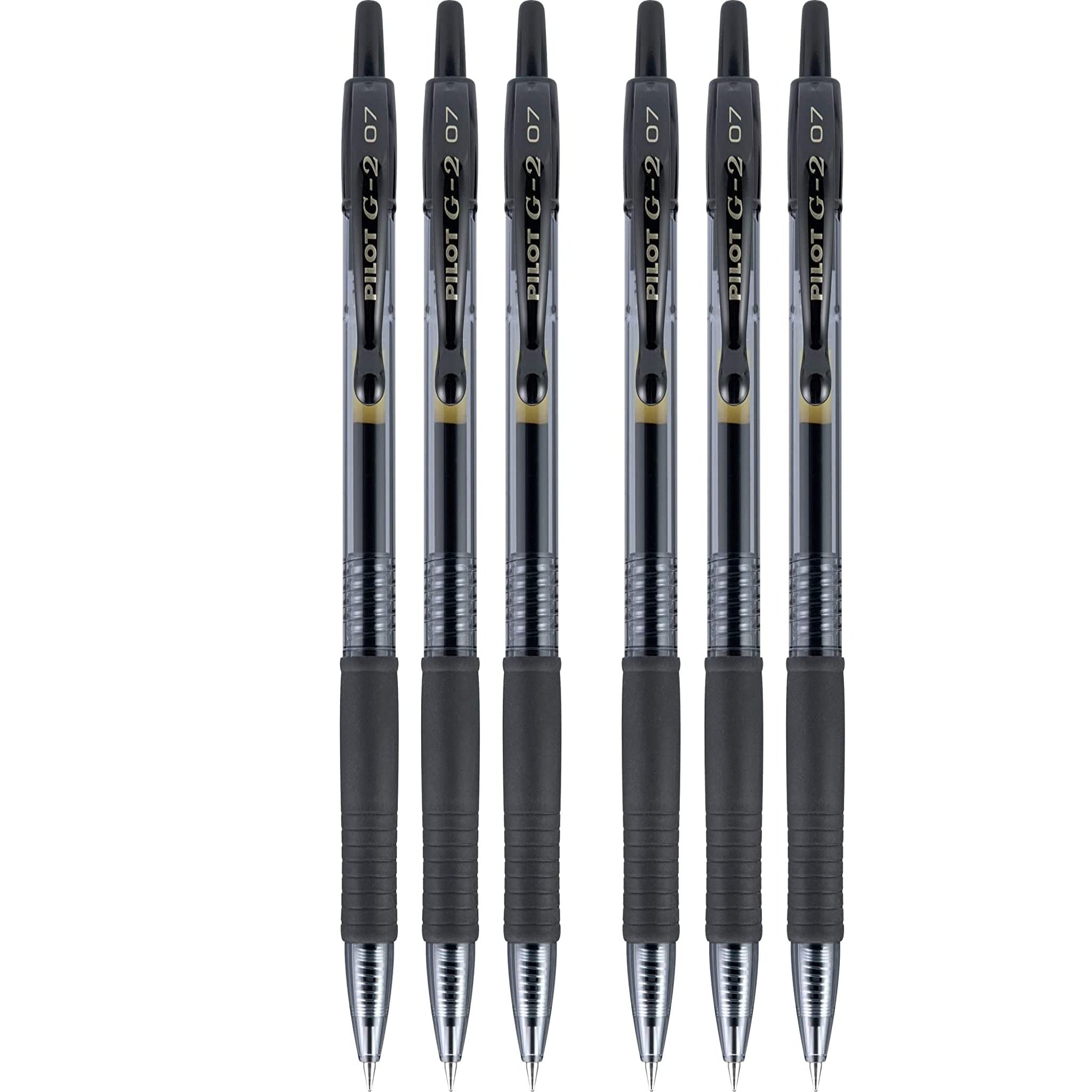 Pilot G2 Gel Pens Black (6 Pack)