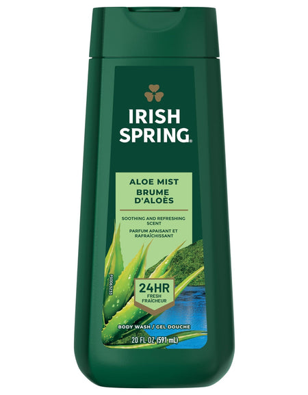 Irish Spring Body Wash Aloe Mist (20 oz, 4 Pack)