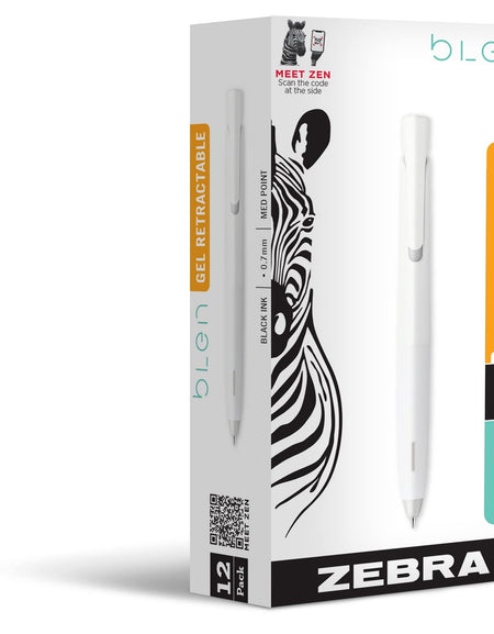 Zebra bLen Gel Pens Black (12 Pack)