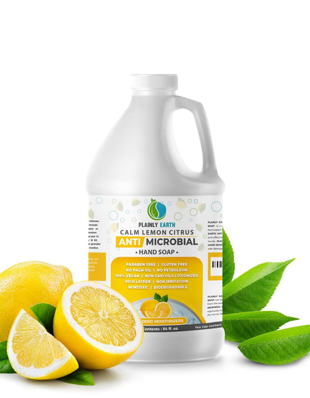 Plainly Earth Antimicrobial Hand Soap Lemon Citrus (64 oz)