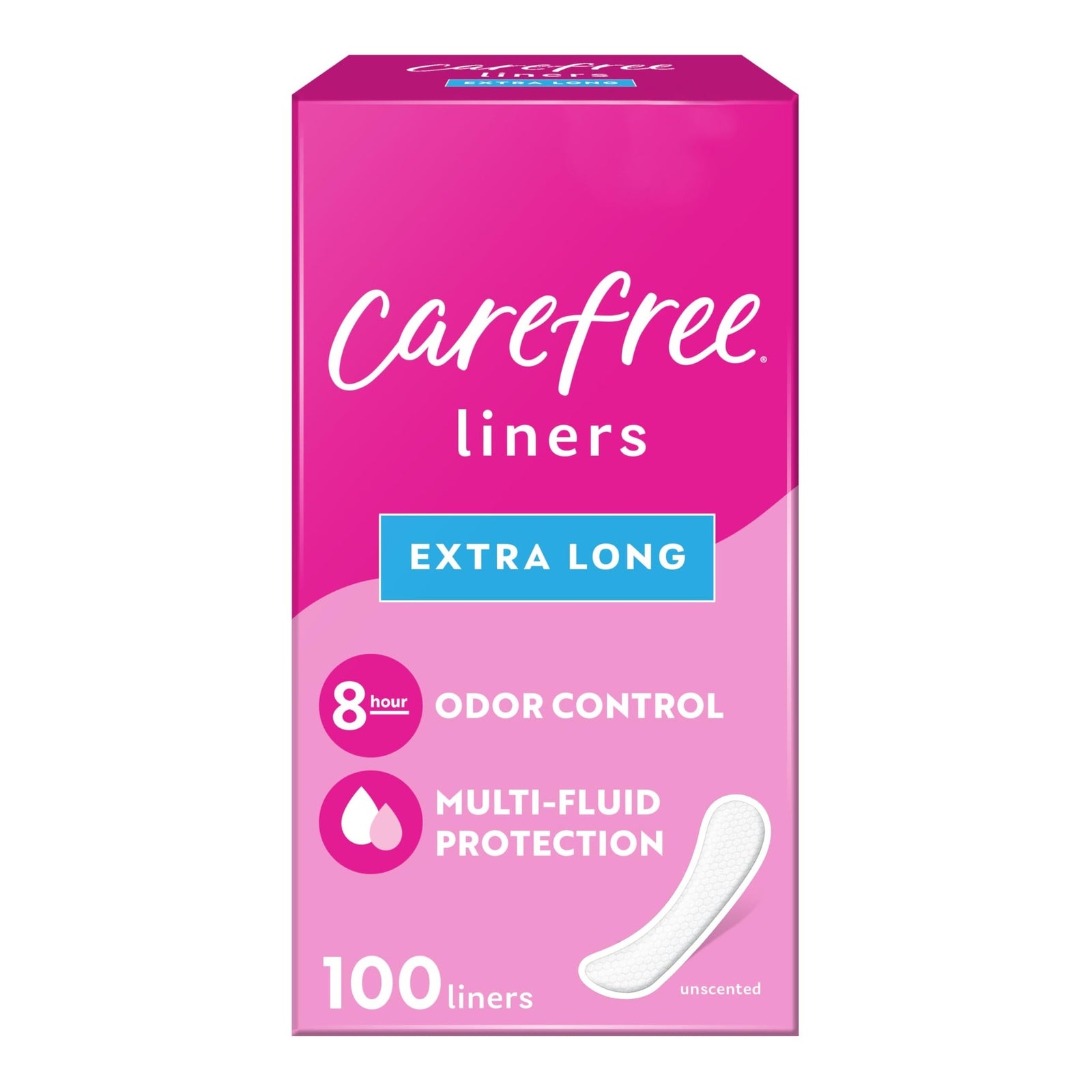 Carefree Panty Liners Extra Long (100 ct)