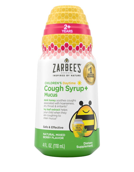 Zarbee's Daytime Cough Syrup + Mucus for Kids (4 oz)