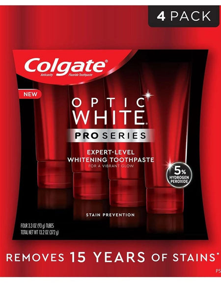 Colgate Optic White Pro Series Toothpaste (3.3 oz, 4-pack)