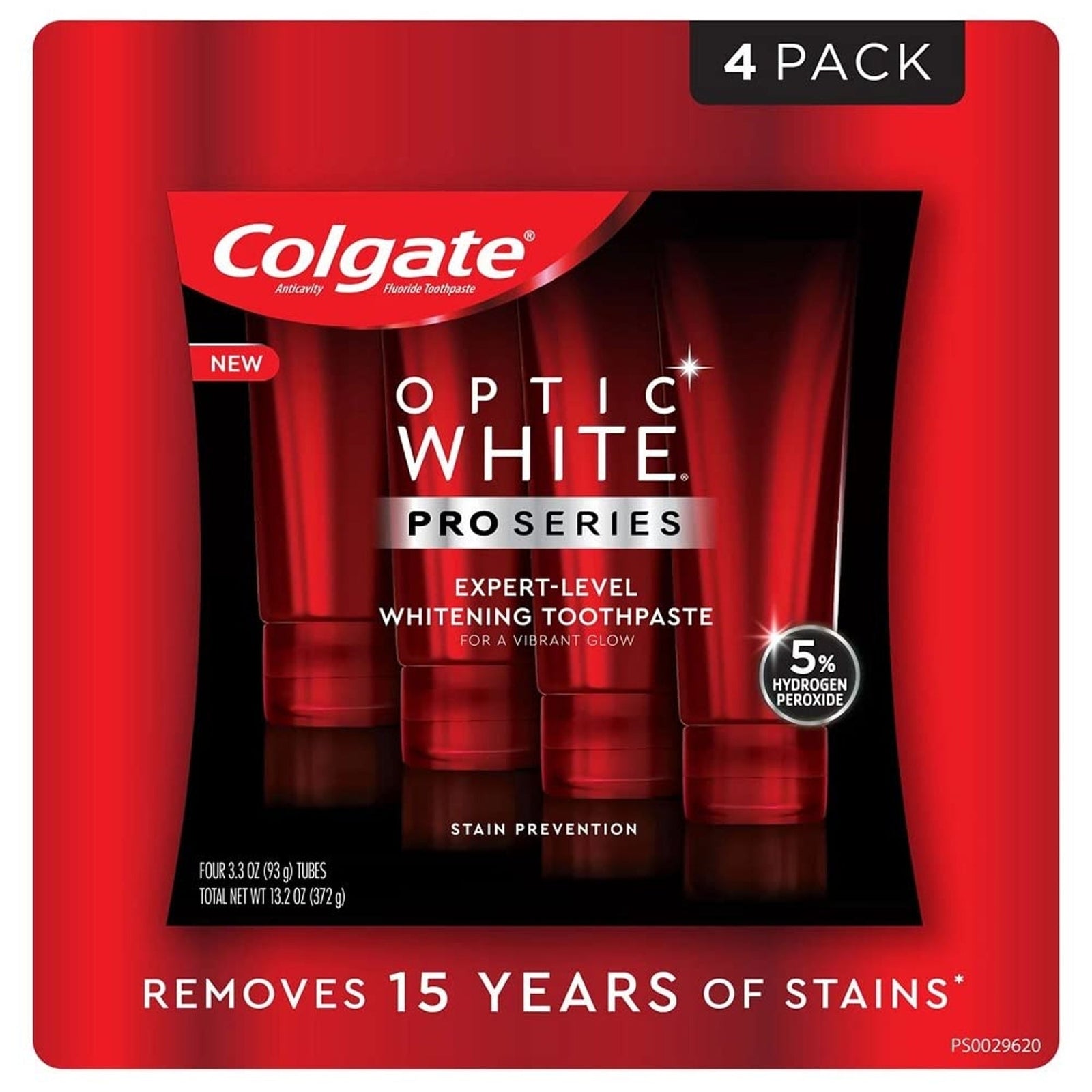 Colgate Optic White Pro Series Toothpaste (3.3 oz, 4-pack)