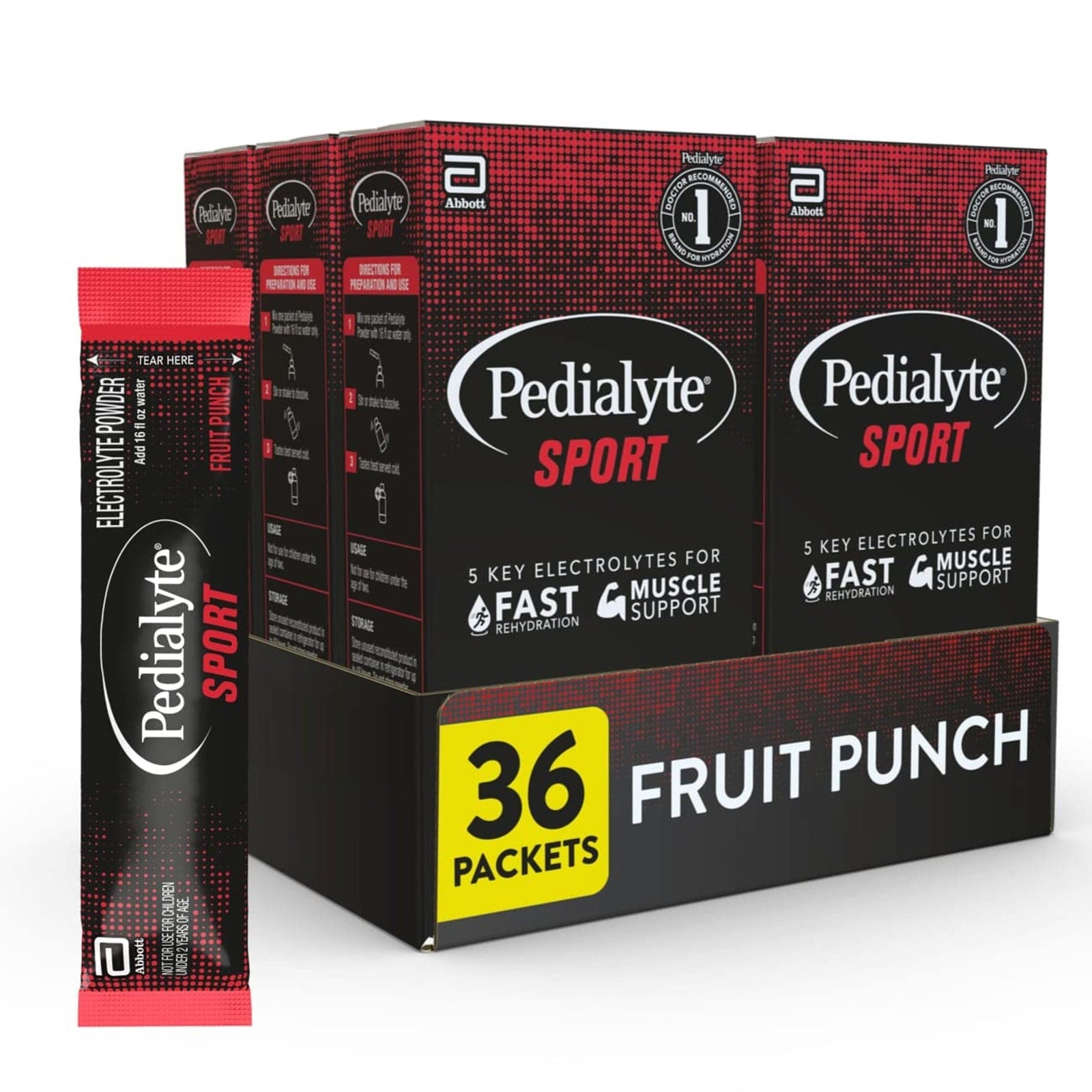 Pedialyte Sport Electrolyte Powder Fruit Punch (6 ct)