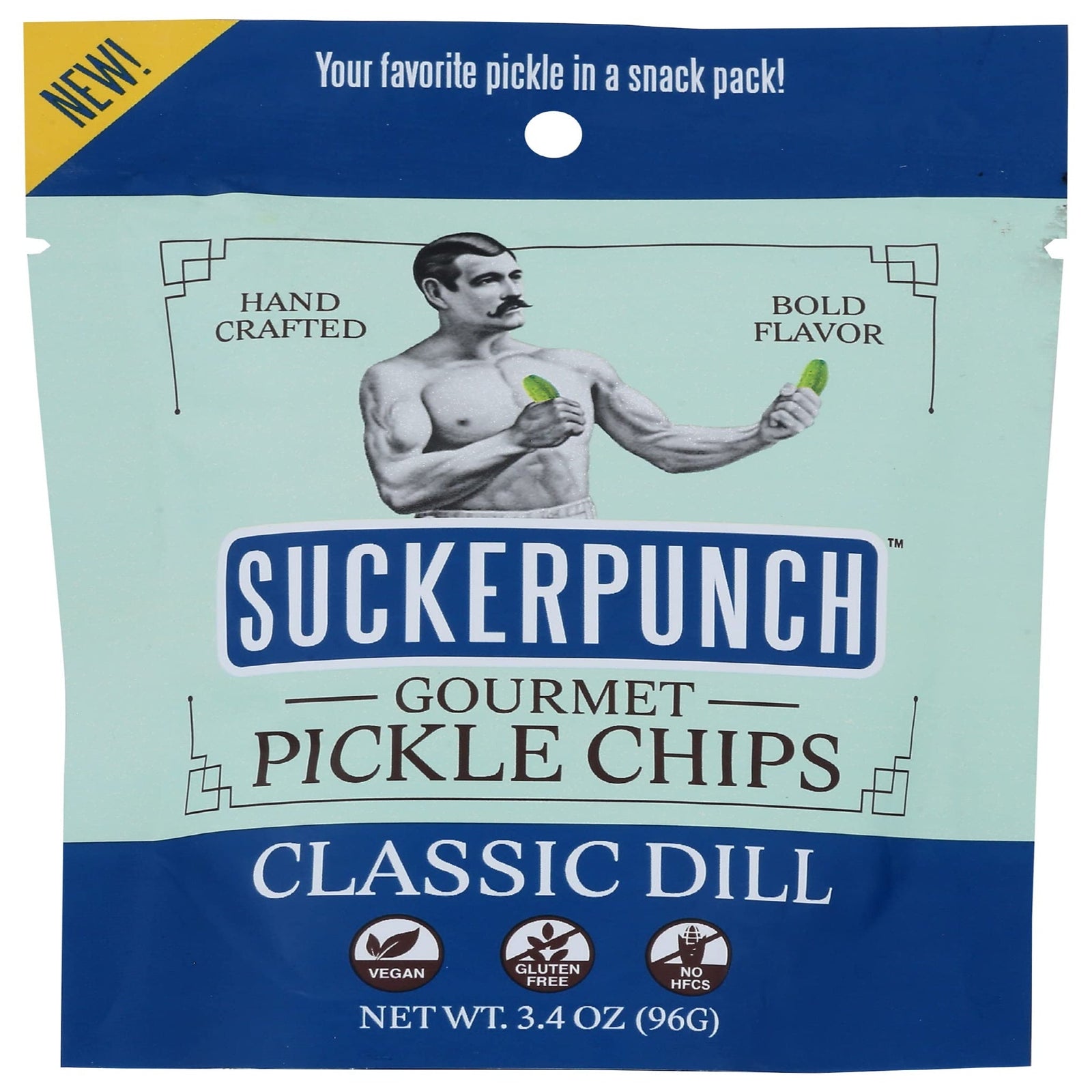 Suckerpunch Pickle Chips Classic Dill (3.4 oz, 12-pack)
