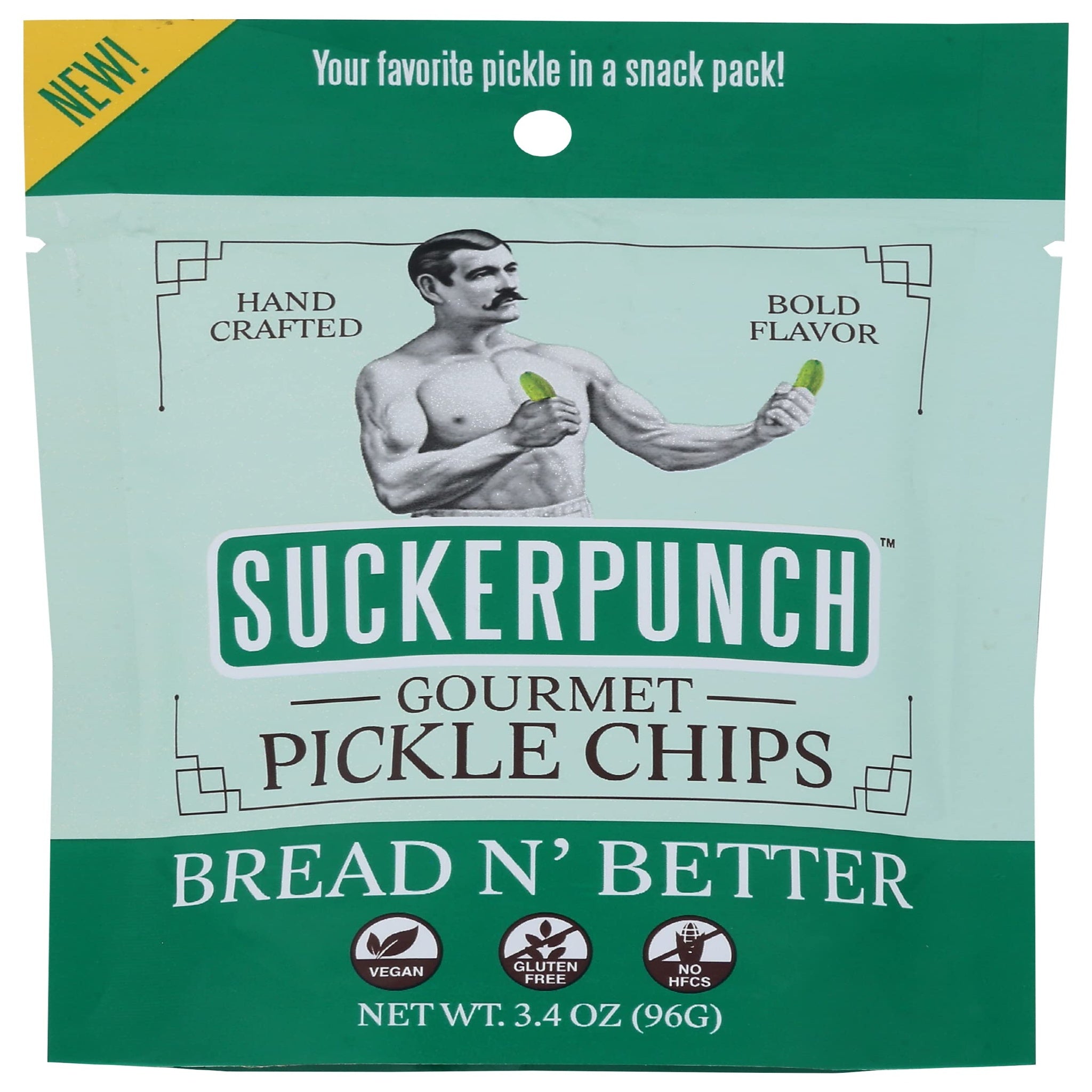 Suckerpunch Pickle Chips Bread & Butter (3.4 oz, 12-pack)