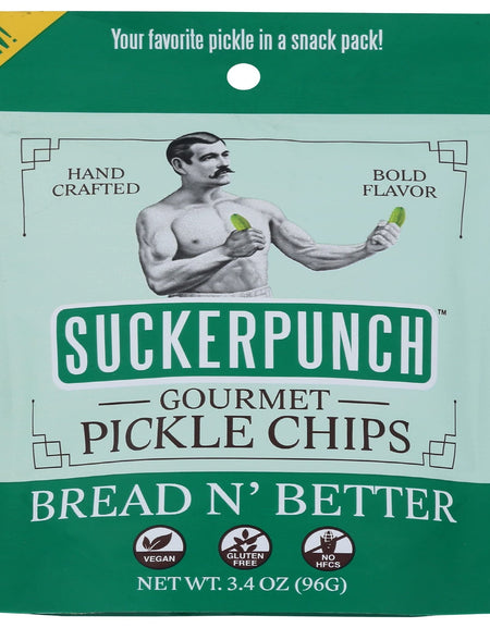 Suckerpunch Pickle Chips Bread & Butter (3.4 oz, 12-pack)